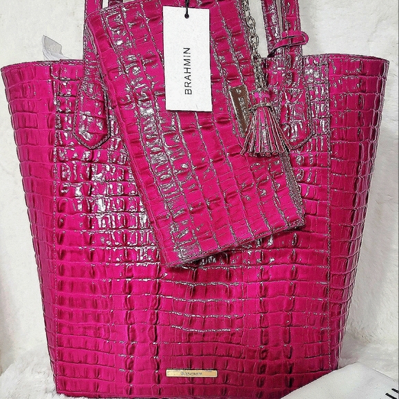 Brahmin Handbags - ✅ Brahmin 2 Set Designer Shoulder Bag Purse Tote Clutch Wristlet Wallet